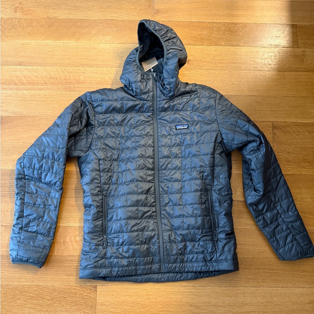 NWT Patagonia Gray Nano Puff Hoody Puffer Jacket
